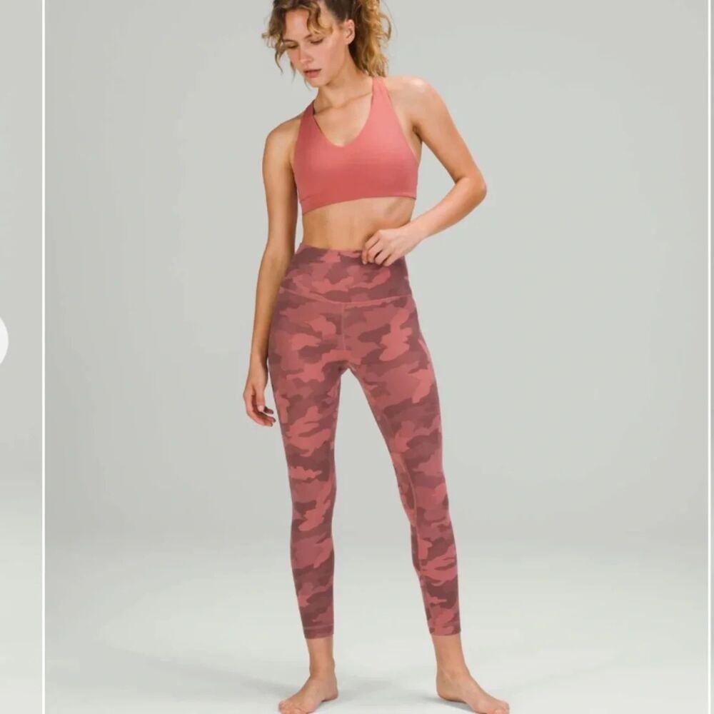 Lululemon Align HR Pant 26" Heritage 365 Camo Brier Rose Multi Size 14 GymCore